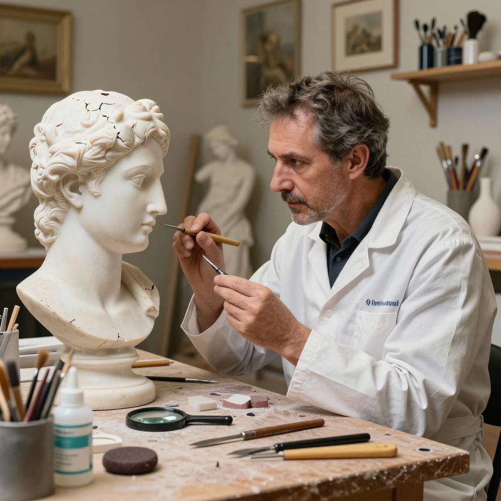 大理石雕像小缺口等凹痕的修复方法第一张图