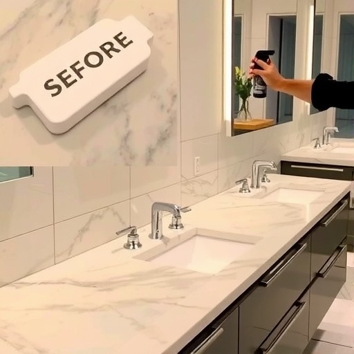 石材养护之洗脸台大理石装饰台面养护(图1)