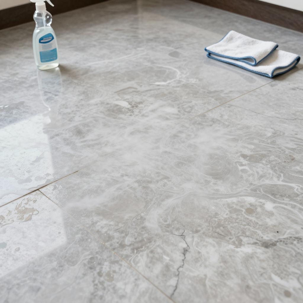 大理石地面出现返白华现象的原因和解决方法(图1)