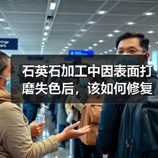 石英石加工中因表面打磨失色后,该如何修复(图1) 石英石加工中因表面打磨失色后,该如何修复(图1)