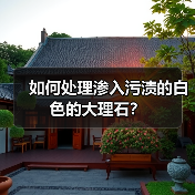 如何处理渗入污渍的白色的大理石？
