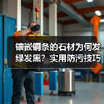 镶嵌铜条的石材为何发绿发黑？实用防污技巧大揭秘（图1）