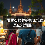 雨季石材养护施工难点及应对策略（图1）