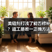 美缝剂打浅了能否修补？返工是唯一正确方法！（图4）