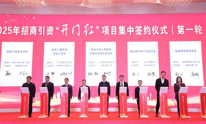 麻城市委市政府举行2025年招商引资“开门红”集中签约活动(图3)